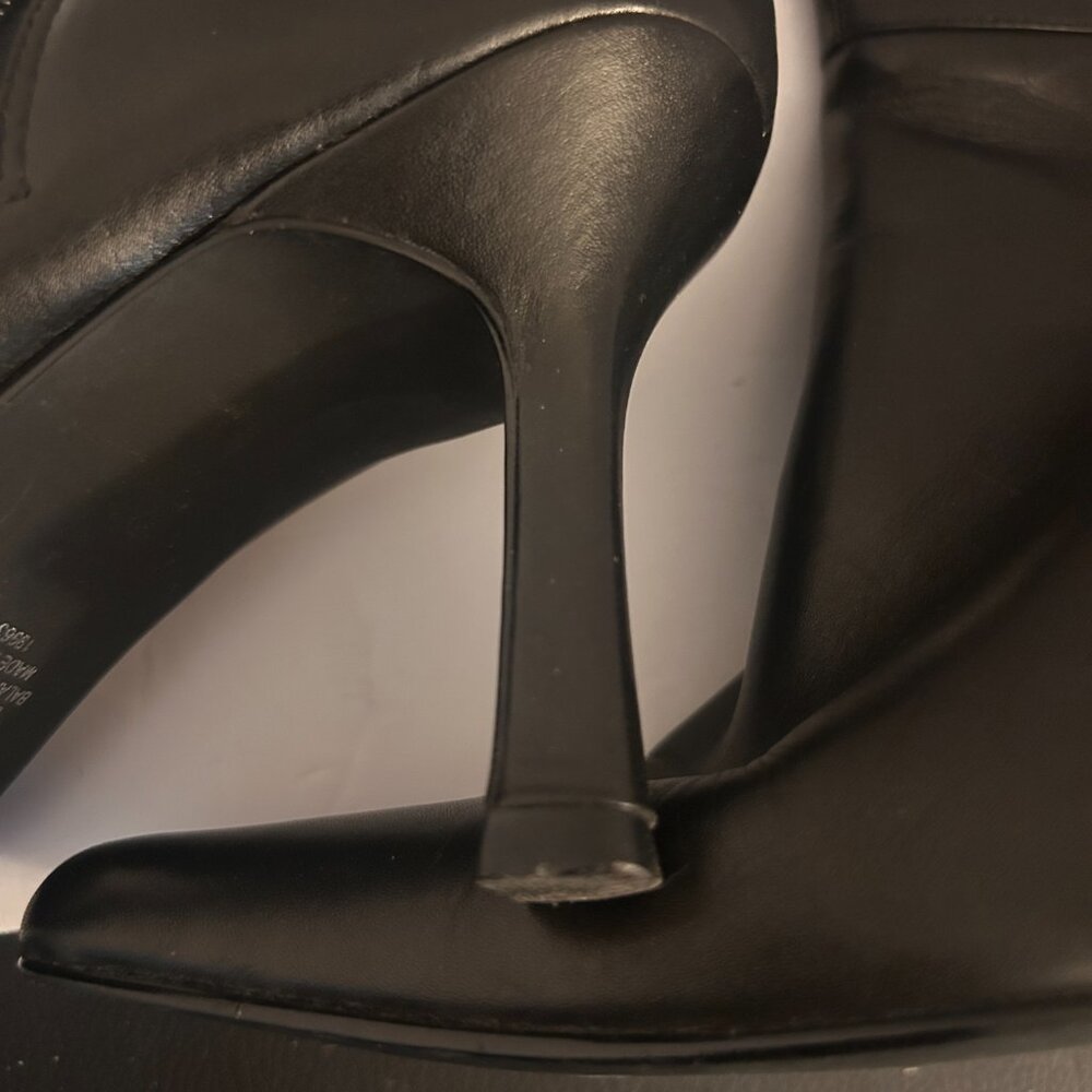 🖤 Moda Spain Black Leather Knee-High Boots | Pointed Toe | Size 8 - Picture 6 of 16